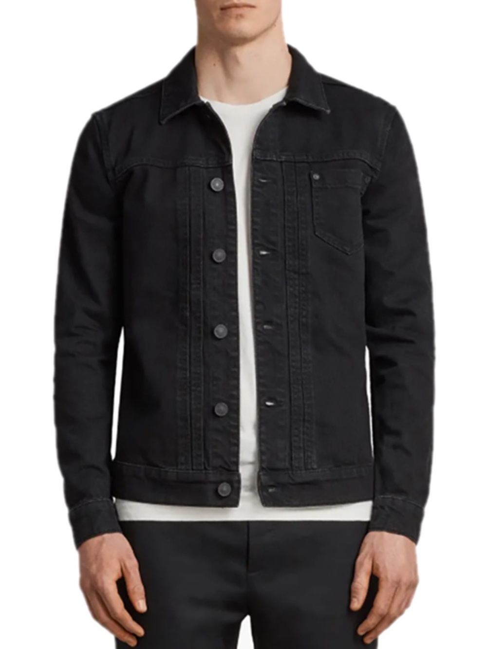 AllSaints Bajio Denim Jacket Black